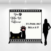 Lofaris Custom Name Its Purr Ific Cat 5th Birthday Backdrop